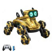 Coche De Control Remoto, Perro Robot Remoto Jueguete De Control Inteligente Para Niño - Dorado - Ver 10
