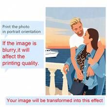 Custom Faceless Portrait Illustration, Personalized Photo Art, Personalized Portrait, Boyfriend/Girlfriend Gift, Wall Decor - Multicolor - View 17