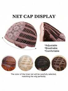 Peruca sintética de 86 cm de comprimento, dourada e lilás claro, ideal para cosplay, festa ou uso casual.