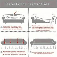 1pc Printed Stretch Skirt Style Sofa Cover, All-Inclusive Sofa Protector, Dust Cover, Suitable For All Seasons, One-Piece Sofa Cover, Soft Fabric, Fits L-Shaped Sofa, Beautifies Environment, For Living Room, Bedroom, Study, Sofa Decor - Garden-style Skirt Hem - View 6