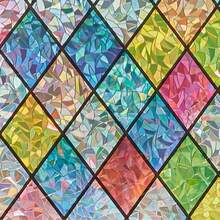 静电吸附装饰窗膜，无胶隐私膜，彩色玻璃窗膜，适用于浴室淋浴门，隔热防紫外线 - 彩色 - 查看 5