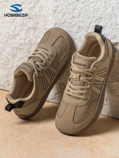 HOBIBEAR Herrvandringsskor, moderiktiga lätta sneakers med mjuk sula, minimalistisk design, andningsbara, bekväma utomhusskor för resor