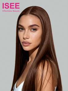 ISEE Hair Wear Go Glueless Straight Lace Closure Wig 6x4 Transparent Lace Unprocessed Soft And Healthy Hair Wigs Chocolate Brown Color 16-28 Regular Inch 180% Density Pre-Cut & Pre-Plucked Hairline Wig Brazilian Human Virgin Hair Looking Stylish For Women Vacay Vibes Active Energy Travel Essential