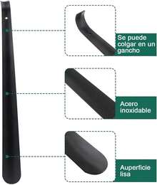 Juego de Calzadores de Acero Inoxidable para Zapatos de Largo para Personas Mayores, para Hombres y Mujeres Todo Tipo de Calzado, Teni, Botas Zapatillas de Deporte - 1 - Ver 6