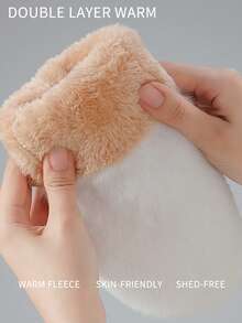 1只保暖抓绒仿皮草露指手套，可爱小众设计，适合户外活动、购物，加厚设计，冬季保暖 - 彩色 - 查看 4