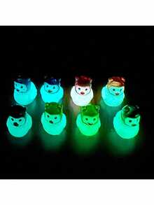 10/20/30/50 Stück leuchtende Mini Harz Enten, süße Tier Miniatur Enten Figuren, kleine Harz Enten Figuren leuchten im Dunkeln, Mini Harz Tiere für Heim Party Miniatur Landschaftsdekoration (zufällige Farbe)