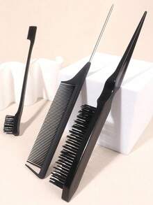 Hair Styling Comb Beard Brush Set For Men'sBeauty-Edge&Back Brushing, Combing, Slicking Hair ForWomen,Hair Brush,Comb,Hair Tools,Hair Products AndAccessories For Barber Salon Beauty Travel Essentials - Multicolor - View 7