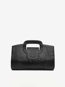 Fashionable Minimalist New Niche Design Baguette Clutch - Black - View 6