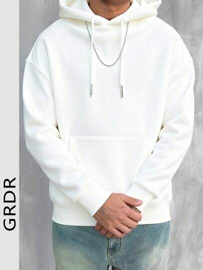 GRDR Men's Casual Loose Outdoor Sports Pocket Drawstring Hoodie Sweatshirt, Autumn/Winter