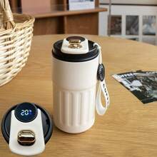 A 316 Stainless Steel Insulated Coffee Cup, Simple And Suitable For Portable Use, With A Portable Drawstring For Easy Access - 黑色 - 查看 2
