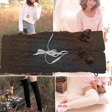 Calcetines eléctricos,Calcetines calentados Mujer - 1 par de Calcetines cálidos Pantuflas con calefacción USB |   Ropa con calefacción, Calcetines por Encima de la Rodilla para Andar en Motocicleta, al - cafetería - Ver 10