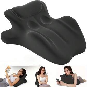 Memory Foam Wedge Pillow For Adults, Multi-Position Support Bed Pillow With Removable Cover For Sleeping Sitting Up Prone Reading Back & Knee Support Leg Elevation