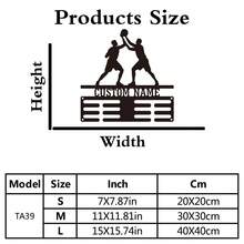 1pc Personalized Custom Football Medal Holder, Custom Name Custom Football Medal Hanger, Metal Display Awards Wall Metal Art For Living Room