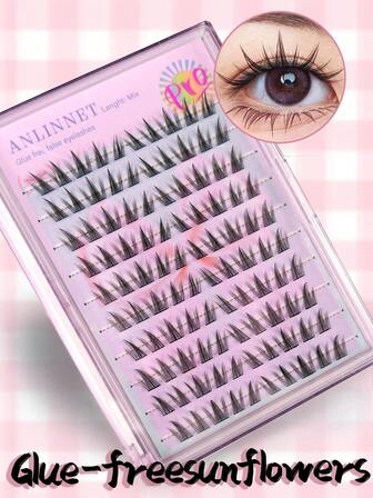 No Glue Needed – 100PCS CC Curl Bold Radiant False Eyelashes, Self-Adhesive 3-Second Press-On Lashes, Natural Yet Striking Look, Lightweight, Reusable, Ideal For Daily Glam Lash Clusters,Eye Lash Clusters,Individual Eyelashes,Lashes,Fake Lashes