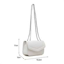 Basic Minimalist Metallic Crossbody Bag For Summer Parties. - Blanco - Ver 7