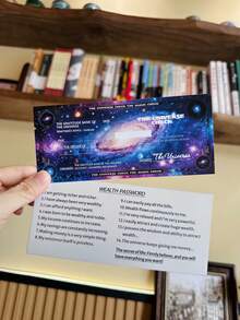 20/30张宇宙魔法支票，双面空白支票，包含肯定句、吸引力法则，助您显化财富，实现梦想生活。