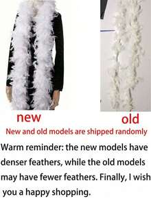 Feather Scarf, DIY Party Decorations, Colorful Feather Scarf, Scarf Decorations, Suitable For Birthday Party, Halloween, Christmas, Racing, Afternoon Tea, New Year's Eve, Concerts, Home Decor, Dance Weddings, Stage Performances, Carnival Costumes And Accessories, Party Supplies - Multicolor - View 5