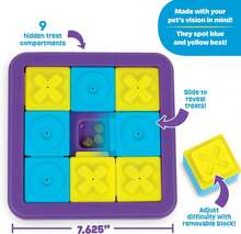 Brightkins Tic-Tac-Toe Treat PuzzleBrightkins Tic-Tac-Toe Treat Puzzle, Outdoor Puzzle Board, Interactive Dog Toys, Dog Birthday, Enrichment Slow Feeder Bowls, Puppy Teething And Chewing - 黑白 - 查看 3