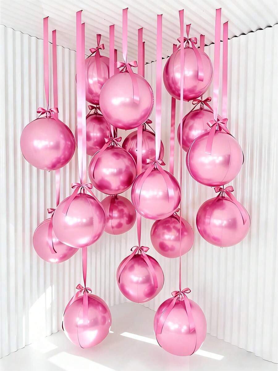 10 piezas de globos verdes oscuros de 18 pulgadas 4D con cintas de poliéster verde oscuro y papel protector, portátiles para decoración de habitaciones, decoración de fiestas, decoración de bodas, reuniones familiares