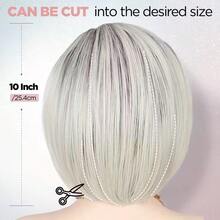 Heat Resistant Chemical Fiber Wigs Daily Wear Women Wigs Sweet Cute Wigs Prom Party Wigs Natural Hair - 白色 - 查看 5