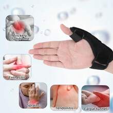 Thumb Brace, Ergonomical Thumb Brace Support For Men And Women, Thumbs Spica Splint Braces For Right And Left Hand, Universal Size Black Thumbs Stabilizer - 預設 - 查看 7