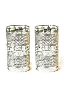 2件套阿拉伯水烟防风罩，空心金属耐热水烟配件，防风水烟瓶，流行水烟防风罩套装（金银色，时尚实用水烟配件）