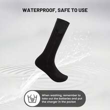 Calcetines térmicos para Hombre y Mujer, con calefacción eléctrica, cálidos, elásticos, Suaves, para Esquiar y Ciclismo, para Deportes de Invierno. - 1 - Ver 8