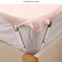 2/4pcs Anti-Slip Bed Sheet And Sofa Pad Fixator - Invisible Non-Slip Clips, Seamless Magic Tool, Suitable For Mattresses, Durable Nylon Material, Hand Wash Only, Invisible Non-Slip Bed Sheet Fixator, Fits All Mattresses And Mattress Protectors, Furniture Stability, Fashionable Design.