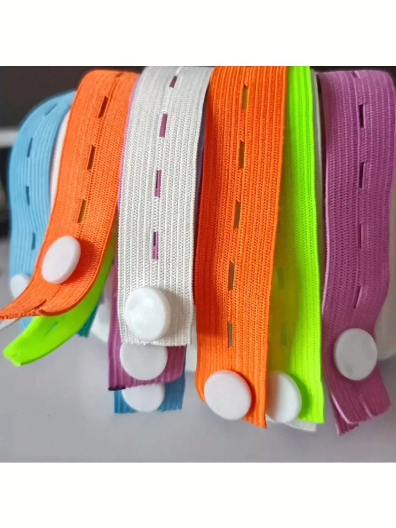 10/30pcs Assorted Elastic Binding Straps With Adjustable And Stretchable Buckles, Suitable For Travel Clothing Storage, Drawer Organization, Wardrobe Categorization, Space Saving, Random Colors - Multicolor - View 1
