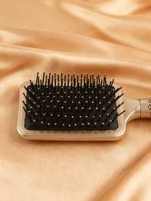 Meoky 5pcs Gold Cushion Comb Cylinder Brush Set Includes 2 Gold Hair Ties, Suitable For Men And Women Daily Use