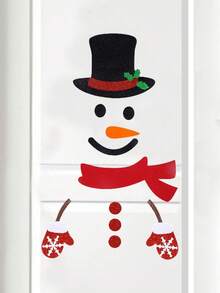 一套可爱的毛毡圣诞老人、雪人、驯鹿卡通门窗贴纸，可移除雪人贴花，生日、毕业、家居装饰、圣诞装饰、房间装饰、冬季圣诞装饰、圣诞家居礼物、圣诞装饰的最佳礼物