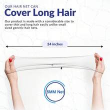 Hair Nets Invisible Elastic Edge Mesh And U Shaped Pins Set,60Pcs Individual Package Invisible Hair Nets, 40Pcs U Shaped Pins For Ballet Bun, Sleeping, Women And Wig - Multicolor - View 4