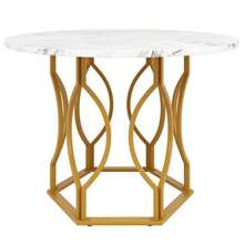 Dining Tables - Golden+White - View 4