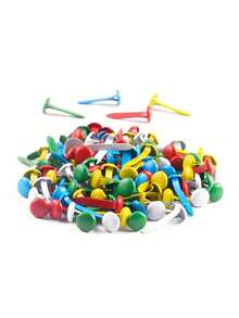 Two-Pronged Fasteners, Spurious Fasteners, Claw Fasteners, Forked Two-Pronged Fasteners, Two-Pronged Fasteners, Colored Paper Braided Fasteners, For Strong Connections Of Scrapbooks, DIY Materials, Photos, Cards - Easy To Install, Durable, Versatile,Reusable, Perfect For Back-To-School Season, Crafts,Make Great Gifts For Family,Friends. - Multicolor - View 5