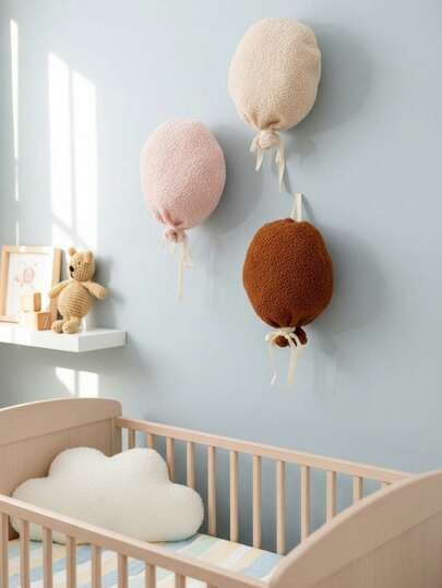 3 färger nallebjörnsfleeceballonger barn pojke flickor rum dekor tillbehör INS stil lugnande ballong nordisk stil väggbonad ornament dekorationer gåva