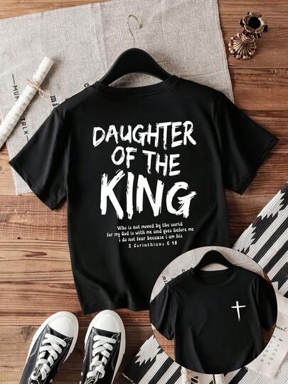 Jesus Christ Design 女式柔软休闲圆领短袖 T 恤，双面印花，舒适时尚，适合日常穿着