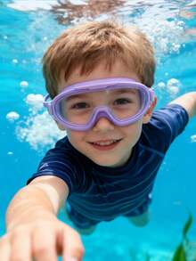 1 Piece Children's Anti-Fog HD Swimming Goggles, Waterproof Anti-Fog HD Professional Diving Goggles Swimming Equipment - Goggles, Suitable For Children Aged 3-16 Years Old For Swimming And Diving - Multicolor - View 3