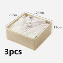 1/3/6件装加固无纺布收纳盒，抽屉整理盒，衣柜折叠收纳盒，内衣收纳盒，桌面收纳盒