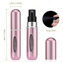 Leakproof Refillable Mini Perfume Atomizer (1PC) - Portable Travel Spray For Purses Pockets - 粉色 - 查看 6