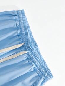 Herren Einfarbiger Langarm Sweatshirt und Lässig Cargo Hose Set, Herren 2 Stücke Set, Herren 2 Stücke Outfits, den ganzen Tag gemütlich und stylisch, Wochenendtrips, Outdoor-Aktivitäten, Reiseexpeditionen, Geschenk für Freund/Ehemann, Jahrestags-Geschenk - Babyblau - Übersicht 7