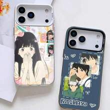 Funda de teléfono de dibujos animados K-KmNT-Todoke para iPhone 17 Pro Max 16 Pro Max 15 14 13 11 12 Mn Xs Xr 7 8 Plus SE, cubierta de color plata 17 Air - NEGRO3 - Ver 3