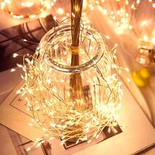 100/200/300 LED Solar Powered Raindrop Fairy String Lights, Outdoor Garden Decor, Multi-Color, For Christmas, Halloween, Independence Day Decoration, 100 LED Solar Powered Raindrop Fairy String Lights, Outdoor Garden Decor, Multi-Color, For Christmas, Halloween, Independence Day Decoration - Warm white light - View 3