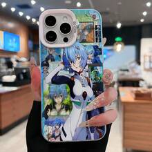 Funda para teléfono con collage de chicas anime. Compatible con teléfonos ,  17,  16 Pro Max,  15 Pro Max,  13 y  12. Fabricada en TPU para una protección eficaz contra golpes y caídas. Un regalo ideal para amantes del anime, familiares, amigos y para cualquier ocasión. - Plateado - Ver 6