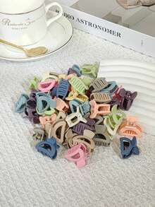 10/20/30 piezas Clips de pelo mini de colores y estilos aleatorios, adecuados para niñas, tamaño 2.5-3.0cm, clips de pelo mini multicolor simples, combinación aleatoria de varios estilos en tonos marrones, clips de pelo, clips de pelo pequeños, clips para flequillo, clips de pelo negros, adecuados para uso diario - Multicolor - Ver 19