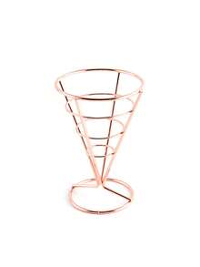 1pc Stainless Steel French Fries Stands With Sauce Dippers, Cone Shaped Snack Basket, Self Service French Fry Basket, French Fry Holder, Ice Cream Cone Holder, Fried Chicken Display Rack, Food Display Rack, Suitable For Snacks - Multicolor - View 14