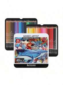 Premiumn Quality OIL-BASE Pencil Mobee New Launching P-3510 120/72/48 Colored Pencil Set Premium Soft Core Water Soluble Pencils For Art Illustration Shading Design Tin Box For Gift Easy Carrying Good Quality Performance - Multicolor - View 17