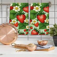 2/4 Stücke Set, Geschirrtücher, ErdbeerMuster, superabsorbierende Mikrofaser moderne Handtücher, Kochen und Backen Geschirrtücher, Geschirrtücher, Reinigungstücher, Handtücher, Geschirrtücher, ultra weich und hochabsorbierend, Küchendekoration, Geschenk für Nachbarn, Geschenk für Mama, Geburtstagsgeschenk, Einweihungsgeschenk für Freunde, Küchen-Essentials, tägliche Notwendigkeiten, Haushaltswaren - Verschiedenfarbig - Übersicht 8