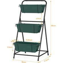 Grow More In Less Space! 3-Tier Vertical Garden Planter, Raised Bed With Drainage & Tray, Perfect For Herbs On Patio & Balcony - Green - View 1
