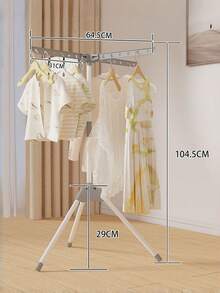 1PC Multifunctional Towel Rack And Clothes Drying Rack For Balconies Clothes Garment Coat Rack Drying Clothing Racks Metal Freestanding For Hanging Clothes Portable Closet Floor-Standing Foldable Multi-Layer Clothes Drying Rack For Laundry Bedroom - Multicolor - View 7