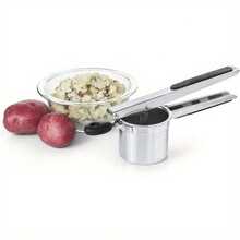 1pc Thickened Stainless Steel Potato Masher Crusher Mashing Tool Vegetable Masher Fruit Juicer Manual Juice Press - 鋼 - 查看 7
